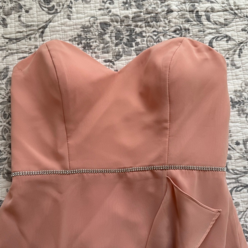 Christina Wu Rose Chiffon Formal Dress Size 12 | Bridesmaid Wedding Guest - Picture 9 of 15